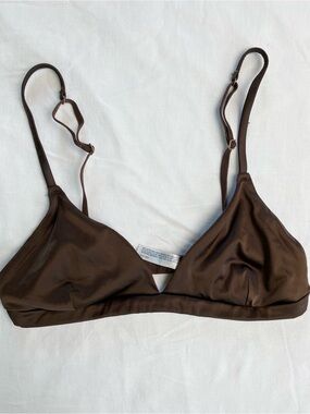 Everyday Brown Triangle Bralette with Adjustable Straps